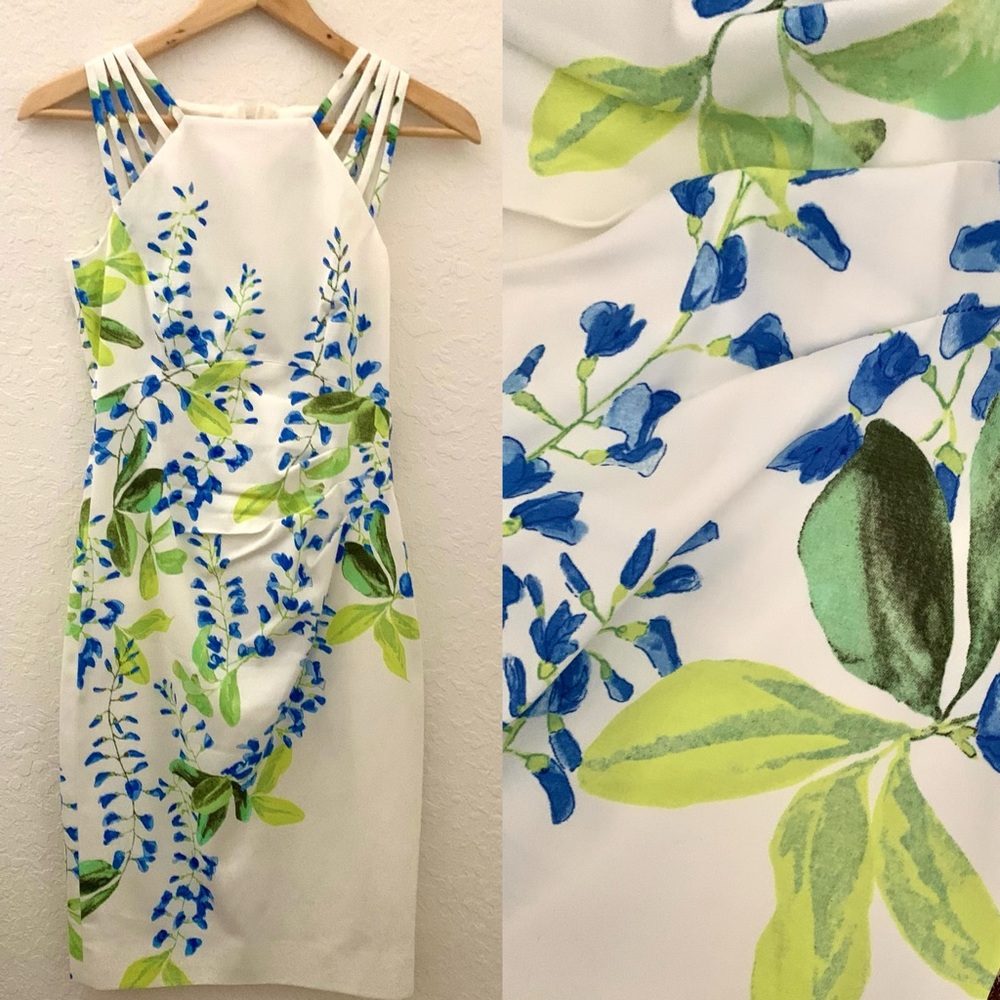 Karen Millen Spring Floral Sheath Midi Dress